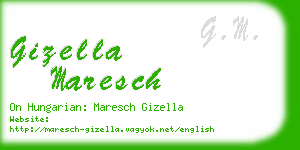 gizella maresch business card